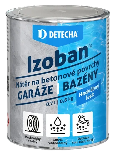 DETECHA Izoban - syntetická farba na betón 0,8 kg ral 9003 - biela signálna