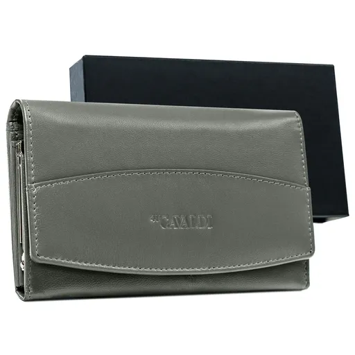 Veľká, kožená dámska peňaženka na patentku - 4U Cavaldi