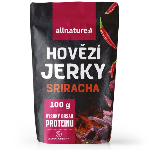 ALLNATURE BEEF Sriracha Jerky sušené mäso 100 g