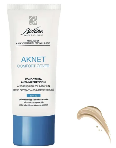BioNike AKNET COMFORT COVER SPF30 Ivoire krycí tekutý make-up, proti nedokonalostiam pleti 30 ml