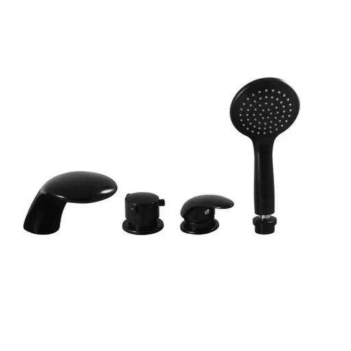 Vaňová batéria RAV Slezák so sprchovacím setom čierna D471.5PCMAT