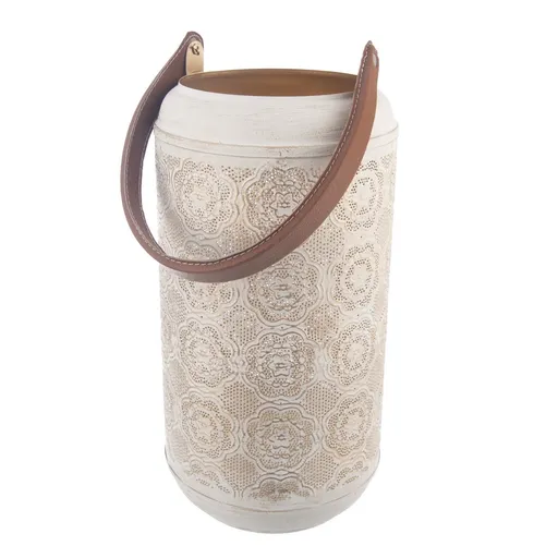 InDecor Kovový svietnik Mandala béžová, 15 x 27 cm, S