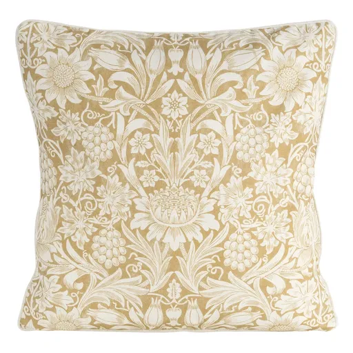 ArtFir Obliečka na vankúš LEN 36 | žltá/krémová 50 x 50 cm