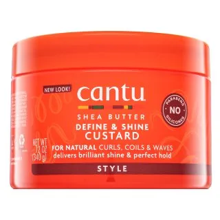 Cantu Shea Butter Define & Shine Custard stylingový krém pre lesk vlnitých a kučeravých vlasov 340 g