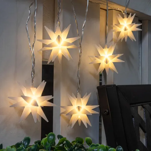 Haushalt international LED Světelený řetěz Star, bílý