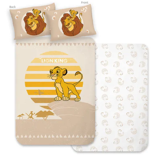 Detské obliečky do postieľky Leví Kráľ Malý Simba, 100 x 135 cm, 40 x 60 cm