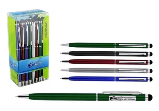 Guľôčkové pero Empen Marel hliník A02E.3909 0,5 mm modré s dotykovou gumou telo mix