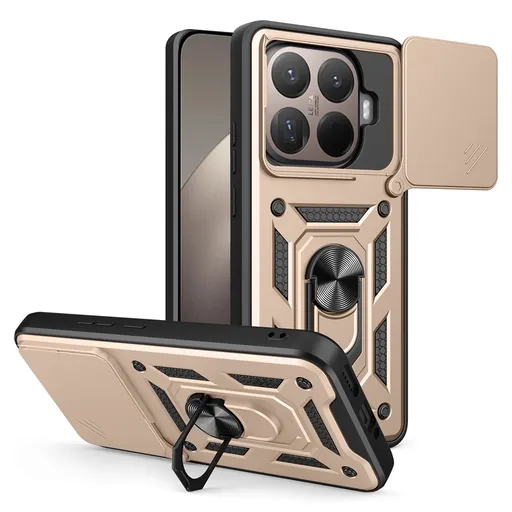 RING CAMERA Kryt s držiakom pre Xiaomi 15T Pro zlatý