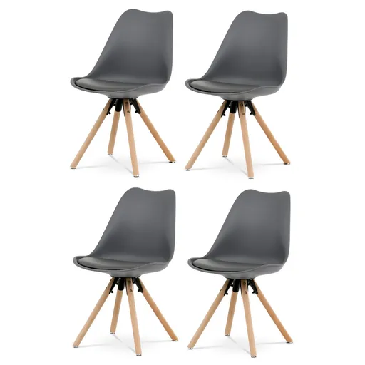 Sada jedálenských stoličiek CT-762 GREY, 4 ks