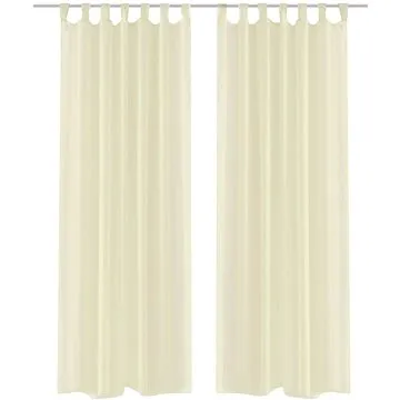 Krémové priesvitné závesy – 2 ks – 140 x 175 cm (130200)