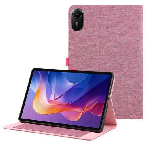 FABRIC Zaklápací kryt pre Xiaomi Redmi Pad 2 ružový