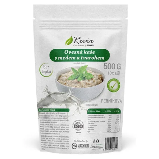 REVIX Ovsená kaša s medom a tvarohom príchuť perník 500 g