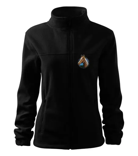 Bontis Fleecová mikina s výšivkou Kôň - Čierna | XL