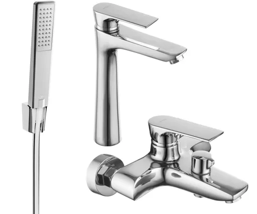 MEXEN/S - Axel R72 SET vaňová a umývadlová batéria, chróm 73813R72-00