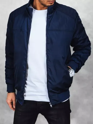 Pekná tmavo-modrá pánska bunda skl.36