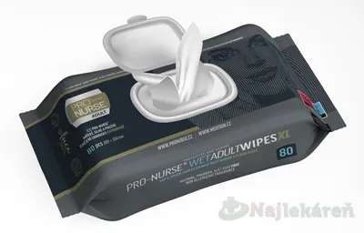 ProNURSE Vlhčené OBRÚSKY XL pre dospelých 20x30 cm  80 ks