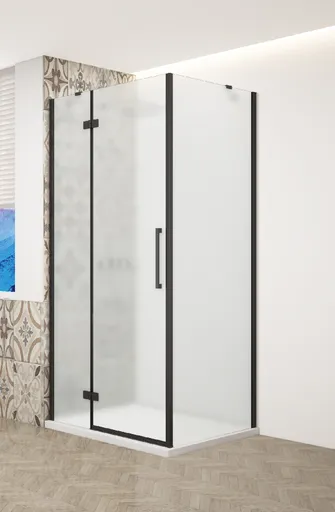 GELCO - TRINITY BLACK štvorcový kút 1000x1000 ľavý, matné sklo, GT5610-10ML-B GT5610-10ML-B