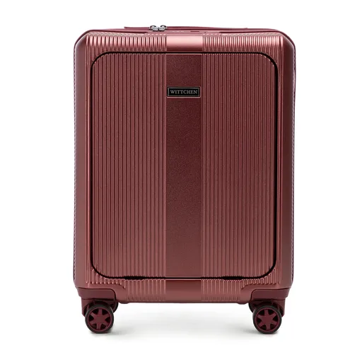 Kabínový kufor vyrobený z polykarbonátu s vreckom na 15” notebook, bordový 56-3P-900-36