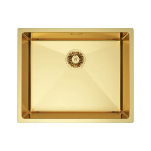 VELAZO Zlatý oceľový drez s jednou misou 54 x 44 cm Velazo VELAZ5444G