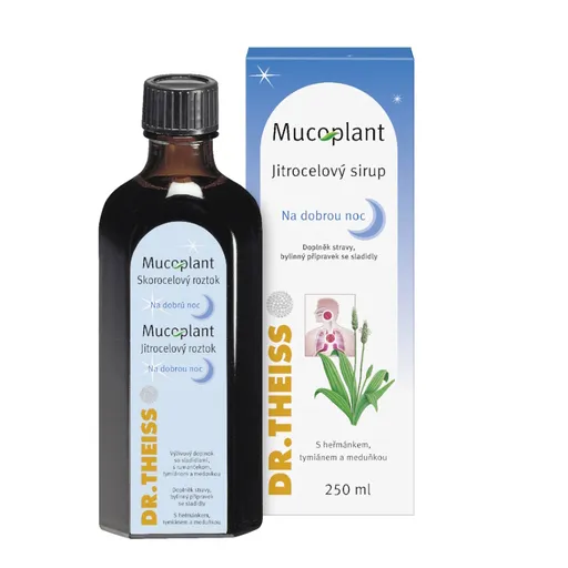 MUCOPLANT Skorocelový sirup pri kašli Na dobrú noc 250 ml