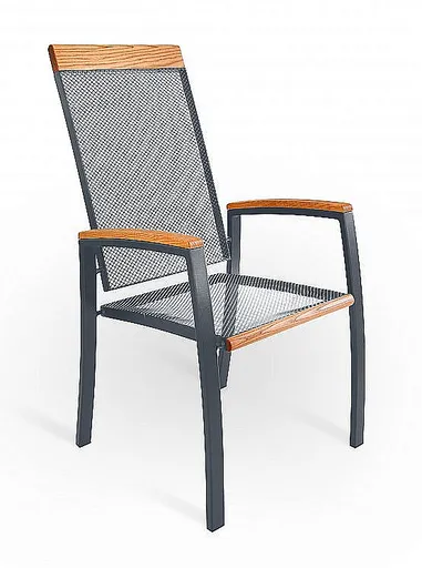 DEOKORK Kovové kreslo MANHATTAN (antracit)