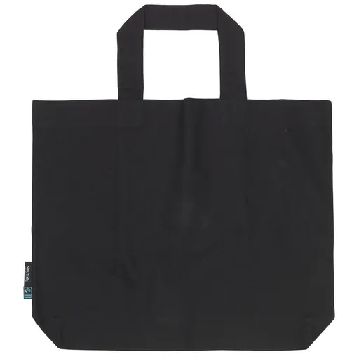 Neutral Veľká nákupná taška Panama z organickej Fairtrade bavlny - Čierna