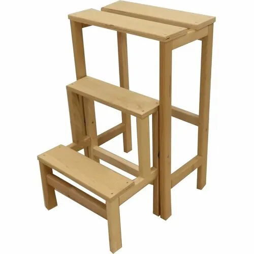 Compactor Drevené dekoratívne schodíky, 37 x 23 x 60 cm