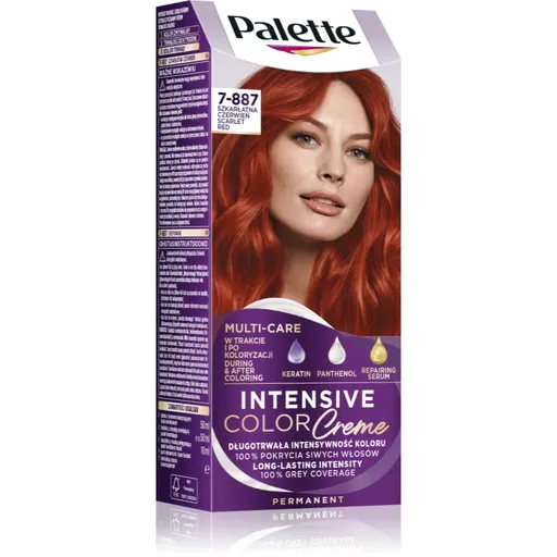 Schwarzkopf Palette Intensive Color Creme permanentná farba na vlasy odtieň 7-887 (RV6) Scarlet Red 1 ks