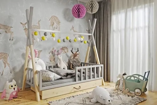 Elvisia Detská posteľ WILLIE so zásuvkou | 80 x 180 cm Farba: Sivá