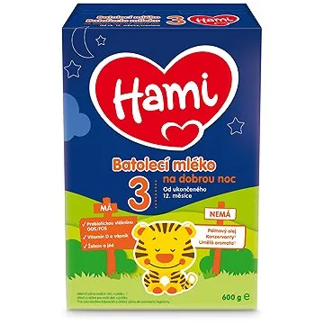 Hami 12 Na dobrú noc batoľacie mlieko 600 g (5900852931024)