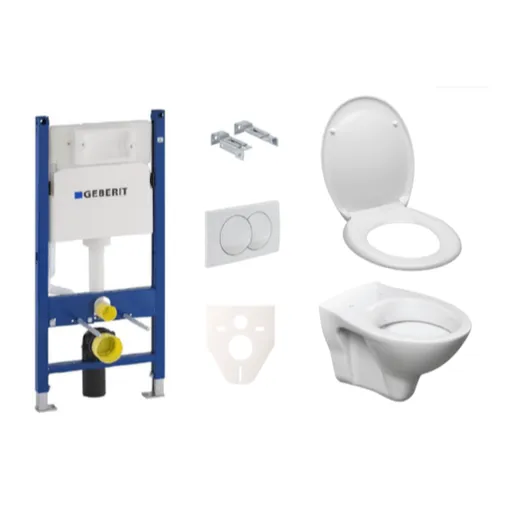 Závesný set WC S-line + modul Geberit Duofix s tlačidlom Delta 20 biele SIKOGES5D0