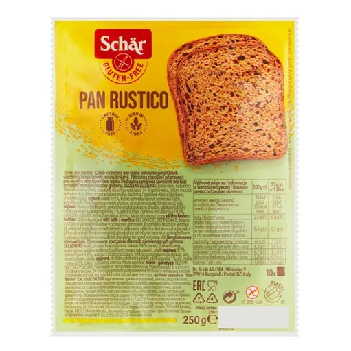 SCHÄR Pán Rustico viaczrnný krájaný chlieb bez lepku 250 g