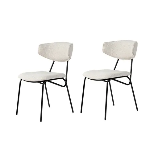 Súprava jedálenských stoličiek Nancy White and Black, 2 ks
