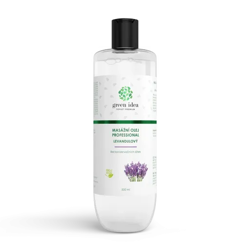 Levanduľový masážny olej 500 ml – Green idea