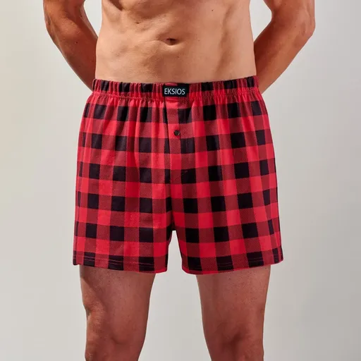 Súprava 3 trenírok s kockovanou potlačou