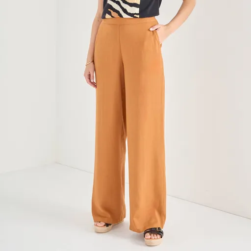 Široké vzdušné nohavice s prímesou ľanu