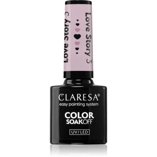 Claresa SoakOff UV/LED Color Love Story gélový lak na nechty odtieň 3 5 g