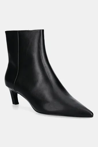 Kožené členkové topánky Calvin Klein ESS KITTEN HEEL ANKLE BOOT
