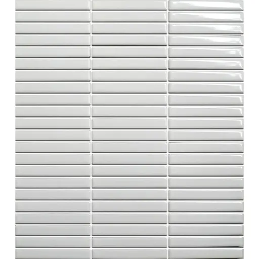 Keramická mozaika Premium Mosaic Kit Kat white 28x31 cm lesk MOSKK3WHL