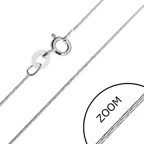 Retiazka zo striebra 925 - podlhovasté články v okrúhlej línii, 0,8 mm