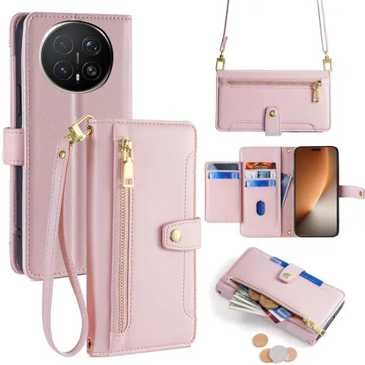 PASTEL Peňaženkové puzdro pre Honor Magic8 Pro 5G ružové