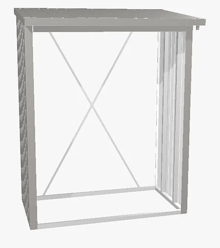 Biohort Viacúčelový sklad krbového dreva BIOHORT drevník WoodStock 157 x 102 (sivý kremeň metalíza)