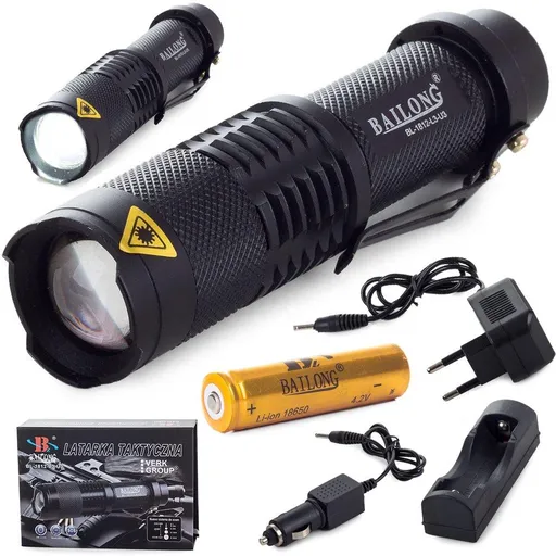 AKU baterka Bailong BL-1812, LED CREE XM-L T6 ZOOM