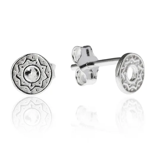 Náušnice zo striebra 925 - kruh s cik-cak vzorom