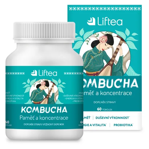 LIFTEA Kombucha Pamäť a koncentrácia 60 kapsúl