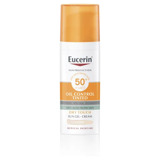 EUCERIN Sun Oil Control tónovaný gél na tvár SPF50+ Light 50 ml