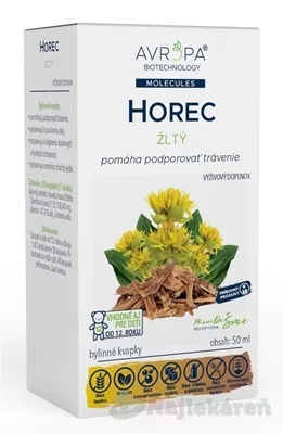 AVROPA HOREC žltý bylinné kvapky 50ml