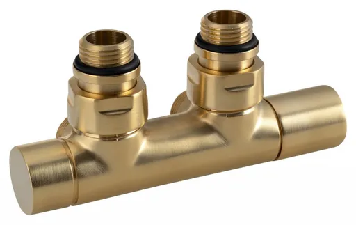 SAPHO - TWIN pripojovacia súprava ventilov pre stredové pripojenie, zlato mat CP401SGM