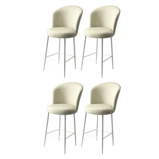 Súprava barových stoličiek Alte Cream and White, 4 ks, 4 ks