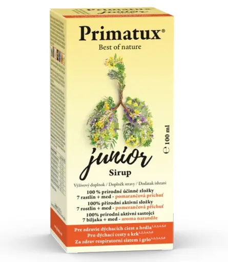 Primatux junior Sirup príchuť pomaranč 100 ml